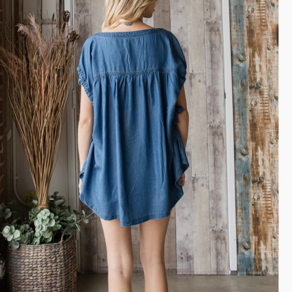 ☀️Veveret “ Henderson “ Veveret Cap Sleeve Front Pleated Tencel Top LAST ONE - Picture 6 of 11